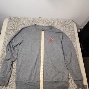 Disney Parks Mickey Mouse Santa Crew Neck Sweatshirt Adult Unisex Small‎ Grey